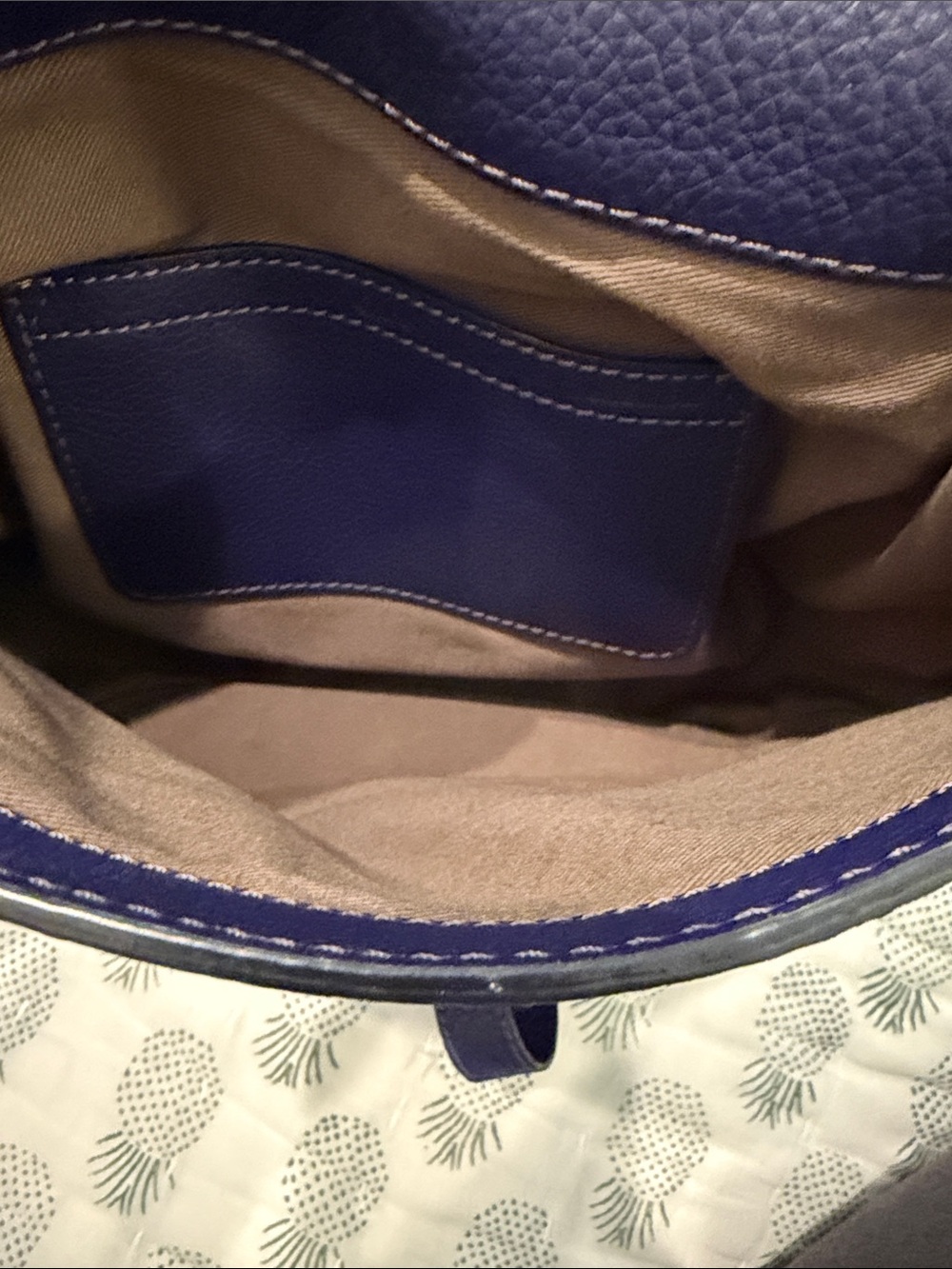 Chloe Leather Marcie Medium Saddle Bag - blue purple - Picture 5 of 9